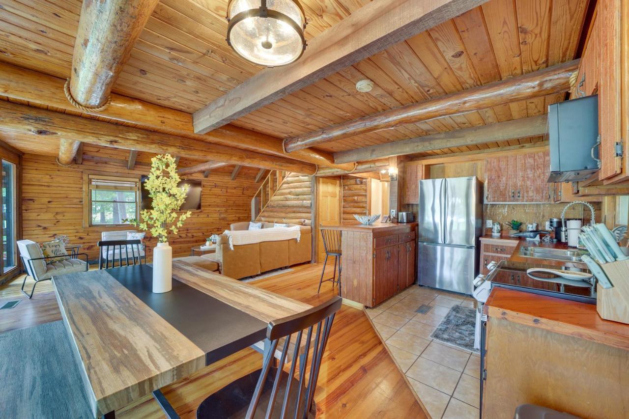 Modern Fairland Log Cabin With Lake Access! Exterior photo